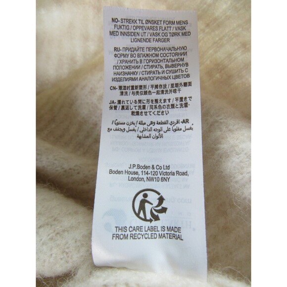 Boden Womens Size 10 Ivory Cream Sweater Cozy Alpaca Wool Square Neck Minimalist - Picture 15 of 16